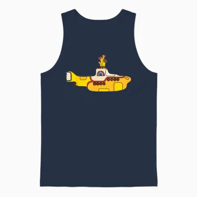 The Beatles - Yellow Submarine Art Unisex Tank Top - Navy