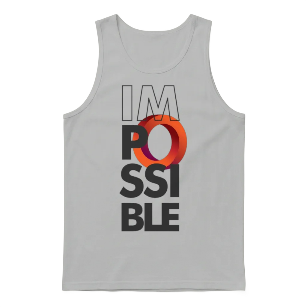 Impossible Circle Unisex Tank Top - Ash