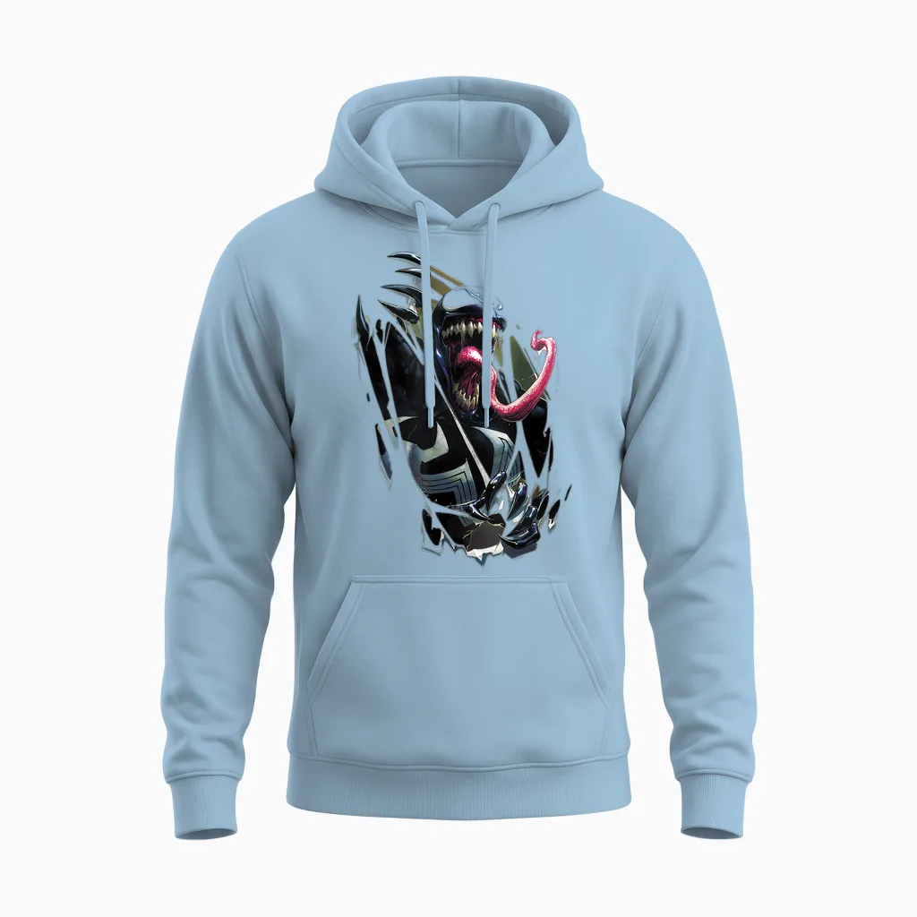Marvel Universe Venom Inside Me Unisex Hoodie in Light Blue