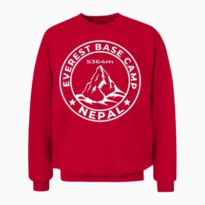 Everest Base Camp Unisex Sweatshirt - Red