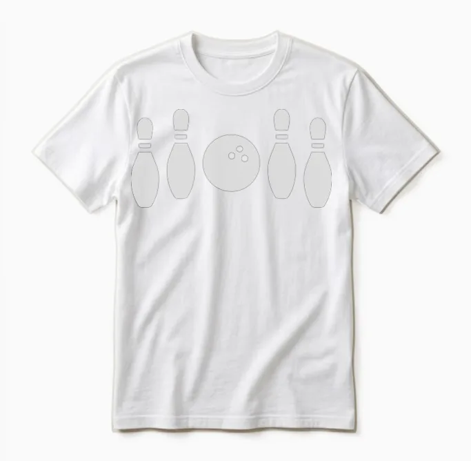 Bowling in Between Not Unisex T-Shirt in White