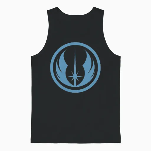Star Wars Blue Jedi Order Crest Logo Unisex Tank Top - Black