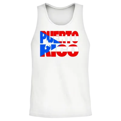 Puerto Rico Unisex Tank Top - White