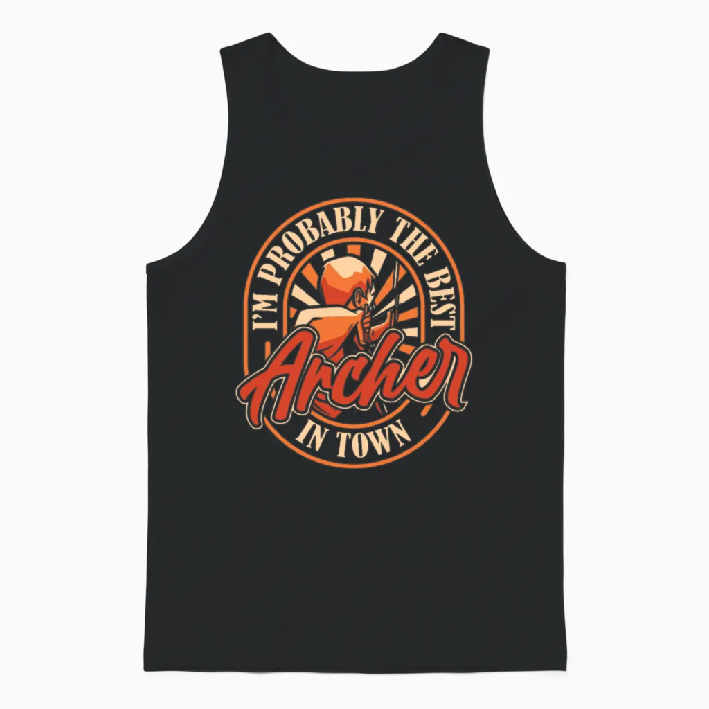 Archery Funny Unisex Tank Top in Black
