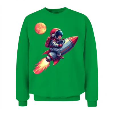 Retro Pixel Space Quest Unisex Sweatshirt - Irish Green
