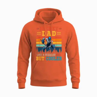 Hockey Dad Definition Cooler Vatertag Spieler Liebhaber Unisex Hoodie - Orange