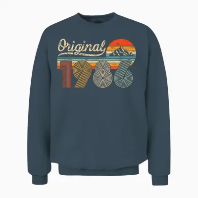 Original 1986 Jahrgang Vintage 40 Jahre Geburtstag Mann Frau Unisex Sweatshirt - Dark Heather