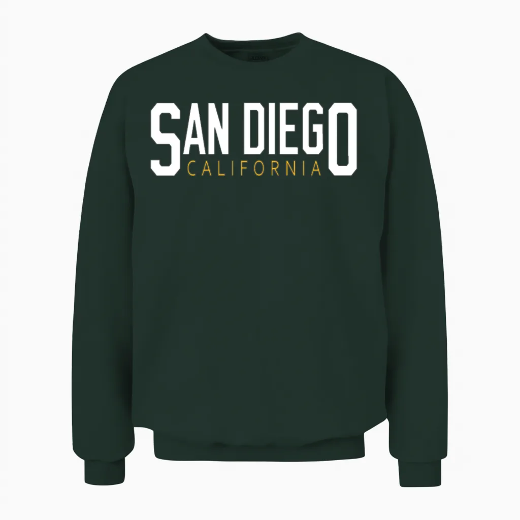 San Diego California Unisex Sweatshirt in Forest