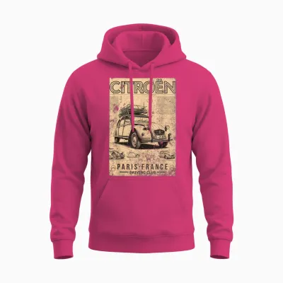 Citroën Driving Club 2cv Paris France Father's Day Unisex Hoodie - Heliconia