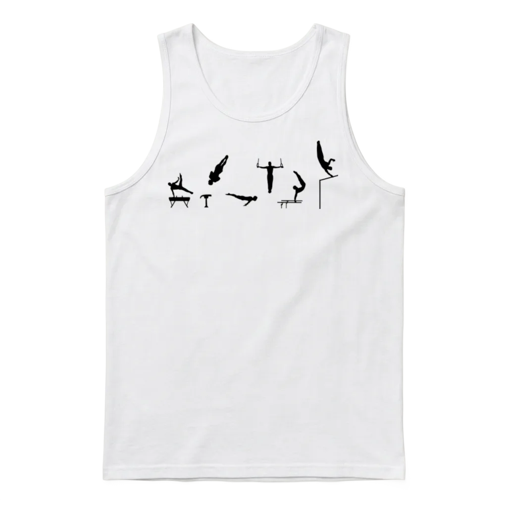 Men's Gymnastics Unisex Tank Top - White