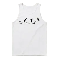 Men's Gymnastics Unisex Tank Top - White – 1