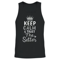 Volleyball Keep Calm and Trust the Setter Player Unisex Tank Top - Black – 2