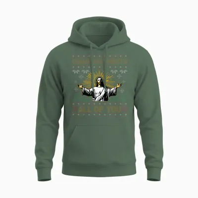 Disappointments All of You Jesus Christmas Ugly Unisex Hoodie - Military Green