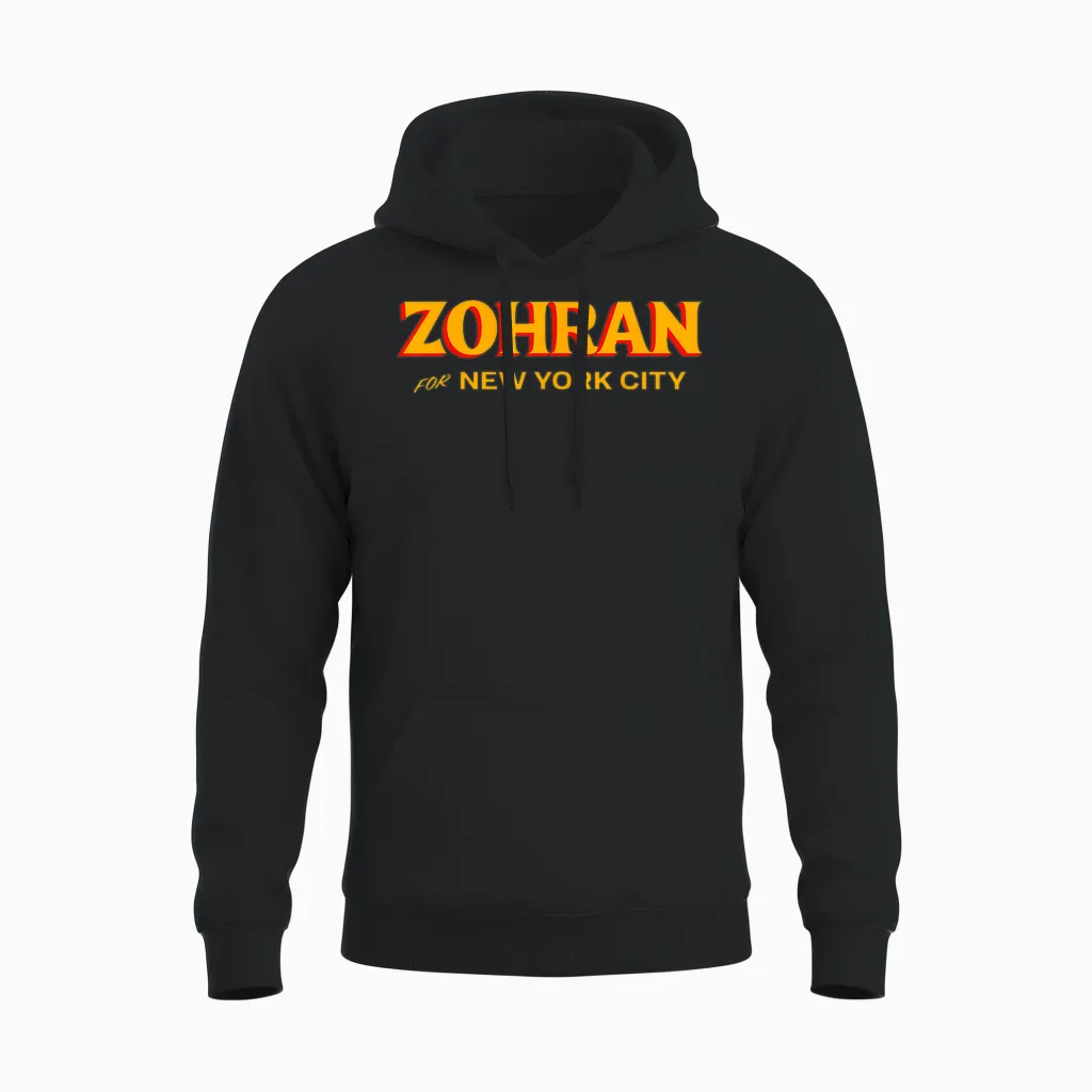 Zohran Mamdani Apparel Zohran for Nyc Mayor 2025 Unisex Hoodie in Black