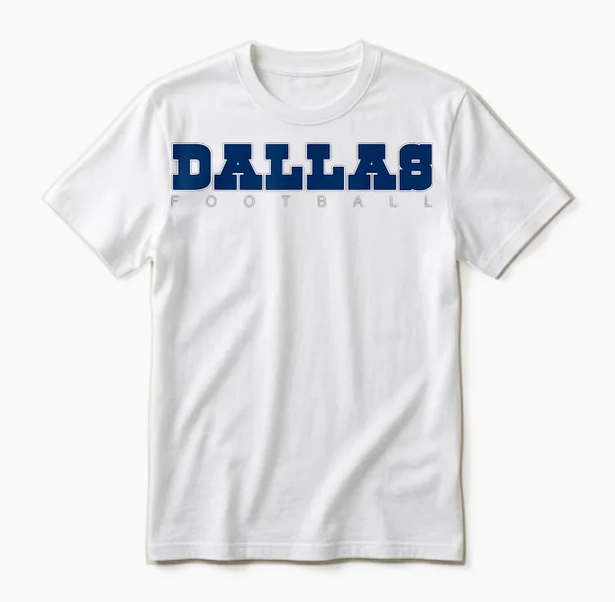 Sports Fans Dallas Football Dfw City Classic Unisex T-Shirt in White