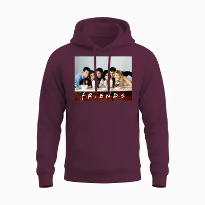 Friends Papl192 Photo De La Série Tv Avec Logo New York Unisex Hoodie - Maroon