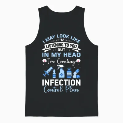 Infection Control Nurse Unisex Tank Top - Black