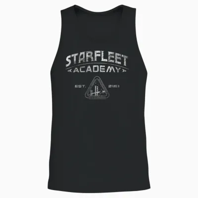 Star Trek Starfleet Academy 2161 Vintage Collegiate Unisex Tank Top - Black