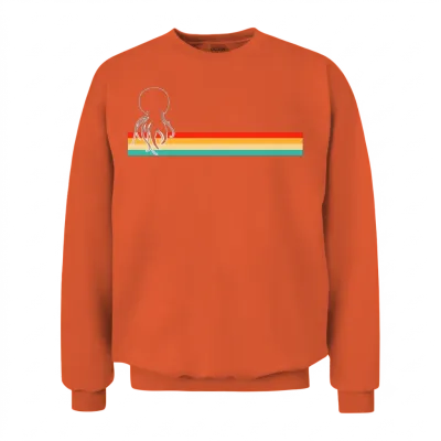Jellyfish Retro Unisex Sweatshirt - Orange