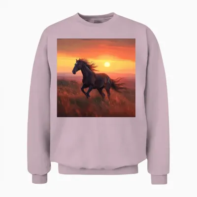 Horse Unisex Sweatshirt - Light Pink