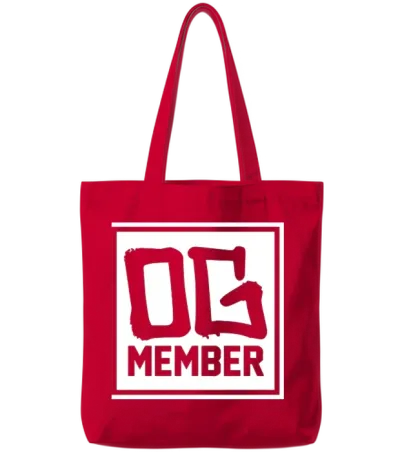 Og Member Tote Bags - Red