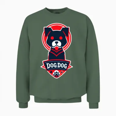 Dog Dog Logo Unisex Sweatshirt - Military Green