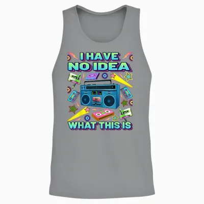 Retro 80er 90er Jahre Stil Outfits Herren Damen Kind 70er 80er 90er Jahre Outfit Unisex Tank Top - Sport Grey