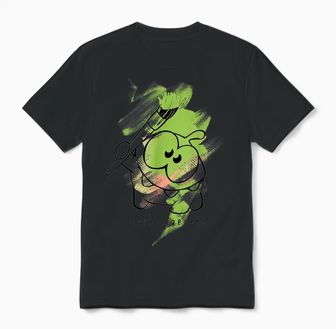 Cut the Rope: Om Nom Juxtapose Painter Unisex T-Shirt in Black