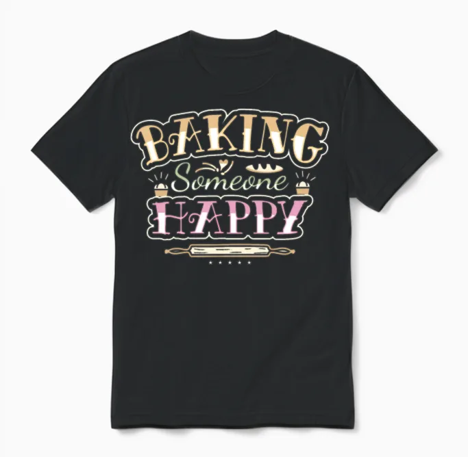 Baking Funny Saying - Chef Funny Quote Unisex T-Shirt in Black