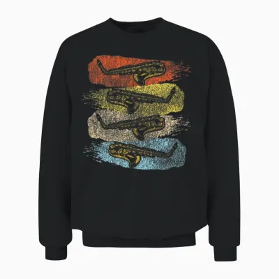 Saxophone Retro Vintage Unisex Sweatshirt - Black