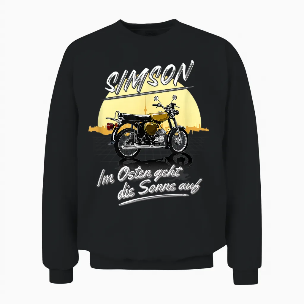 Simson Im Osten Geht Die Sonne Auf T-Shirt, Black Unisex Sweatshirt in Black