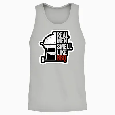 Real Men Smell Like Bbq Unisex Tank Top - Ash