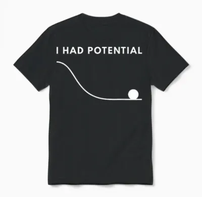 I Had Potential Funny Unisex T-Shirt - Black