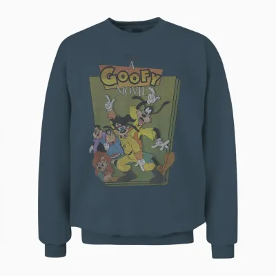 Disney a Goofy Movie Max Powerline Dance Logo T-Shirt Small Unisex Sweatshirt - Dark Heather