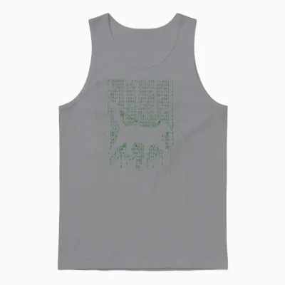 Matrix Cat Art Cool Unisex Tank Top - Sport Grey