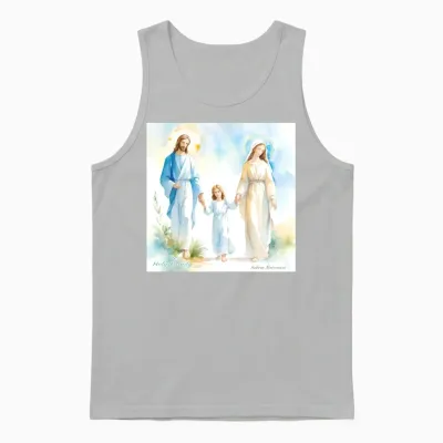 The Holy Family - Advent and Nativity Unisex Tank Top - Ash