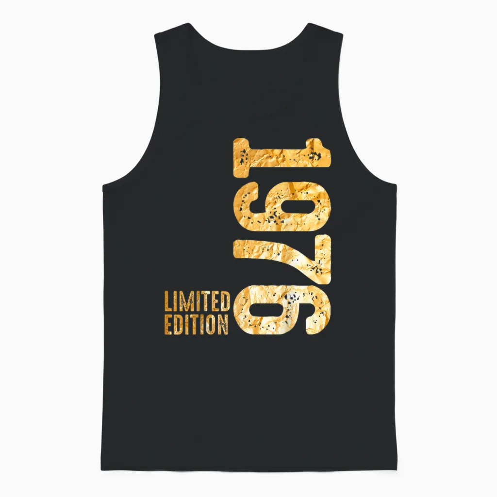 50. Geburtstag Mann Frau 50 Jahre Deko 1976 Geschenk Lustig Unisex Tank Top in Black
