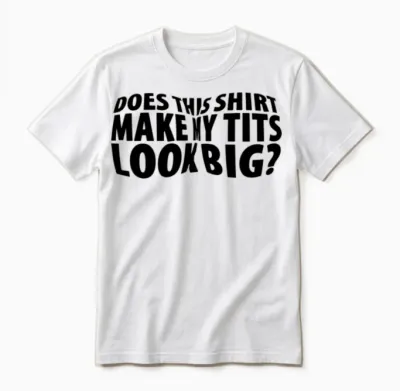 Big Tits Funny Unisex T-Shirt - White