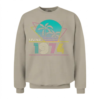 Funny Birthday Born in 1974 Limited Edition Unisex Sweatshirt - Sand