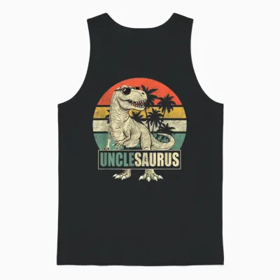 Unclesaurus T-Rex Onkel - Dinosaurier-Familie Unisex Tank Top - Black