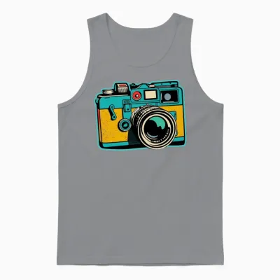 Retro Style Camera Unisex Tank Top - Sport Grey