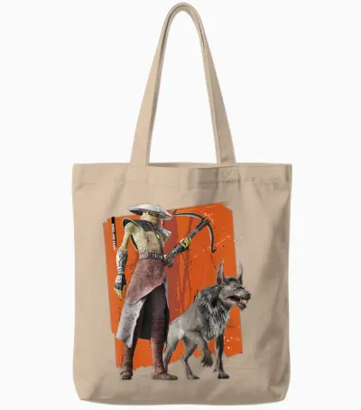 Star Wars the Mandalorian and Grogu Movie Embo and Keibu Tote Bags - Natural
