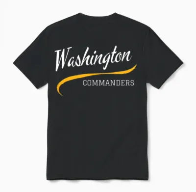 Commanders Retro Unisex T-Shirt - Black