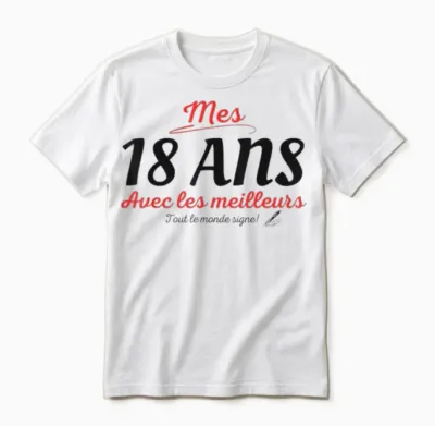 To Sign 18 Years Anniversary Gift Anniv 18 Years Signature T-Shirt, White Unisex T-Shirt - White