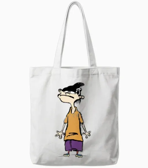 Ed, Edd N' Eddy Edd Portrait Tote Bags in White