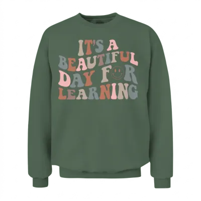 Teacher Retro Unisex Sweatshirt - Military Green