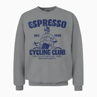 Espresso Rennrad Club Kaffee Kuchen Fahrrad Radsport Unisex Sweatshirt - Sport Grey