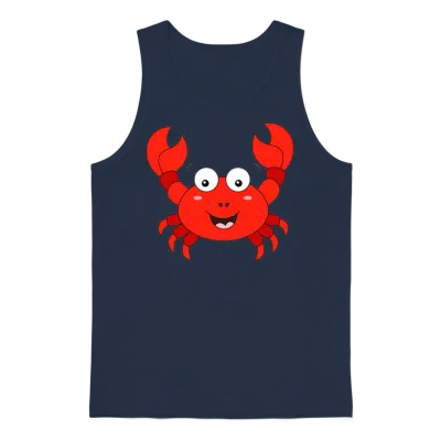 Crab for Boys Girls Men Women Unisex Tank Top - Navy