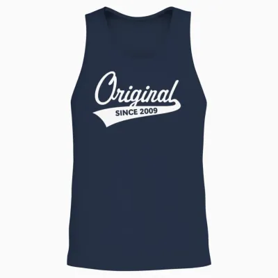 Original Since 2009 (year of Birth, Birthday / W) Unisex Tank Top - Navy