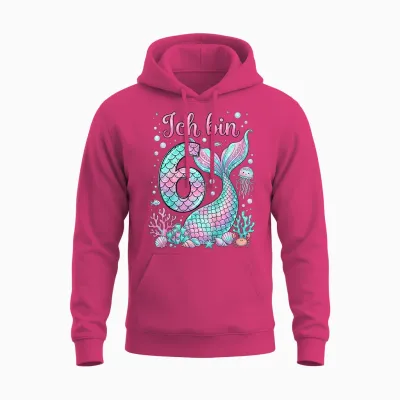 Ich Bin 6 Meerjungfrau 6 Geburtstag Unisex Hoodie - Heliconia